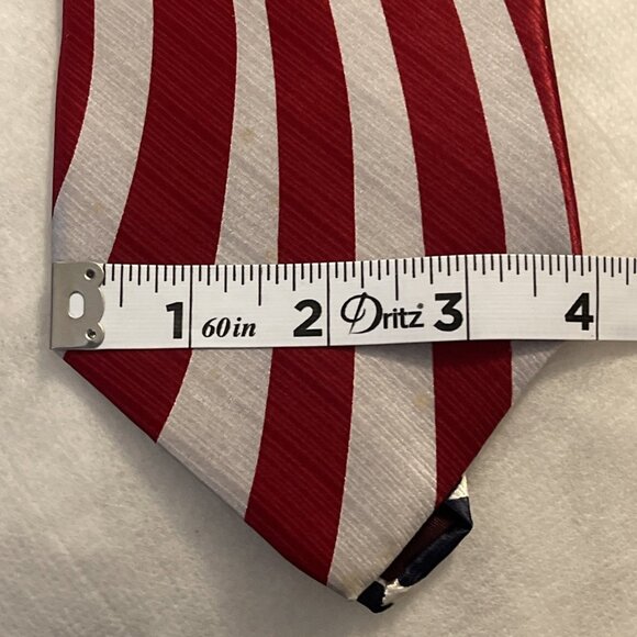 American Traditions "Made In The USA" American Flag Repp Neck Tie 100% Silk - Picture 9 of 11